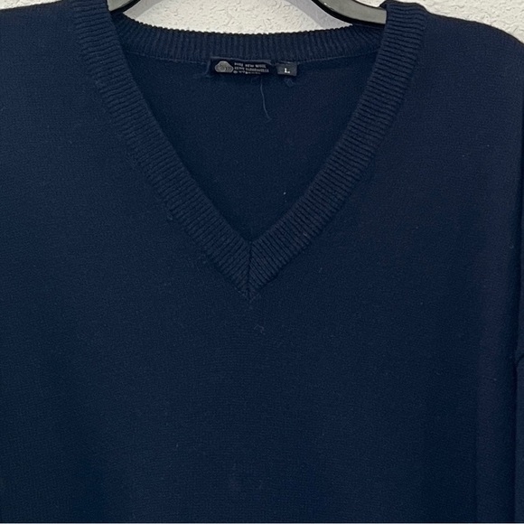 Salzgitter Stahl Mens Blue Pure New Wool Sweater Size Large - Picture 3 of 5